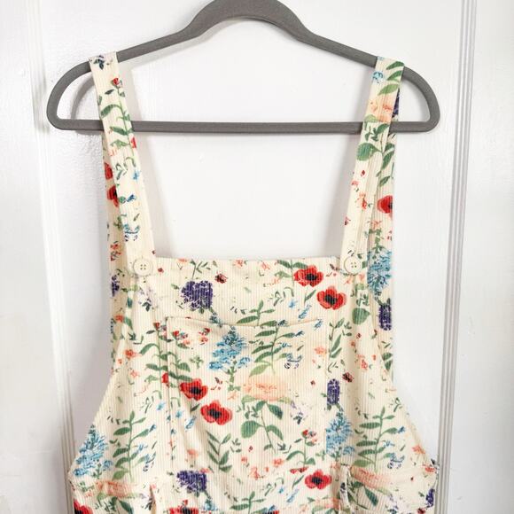 Yellow Floral Garden Jumpsuit Romper Overalls Style See Sizing Note Label 2XL - Picture 2 of 16